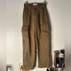 Reformation Bilijana Relaxed Cargo Pants Olive Size 24